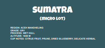 Sumatra (micro lot bio)