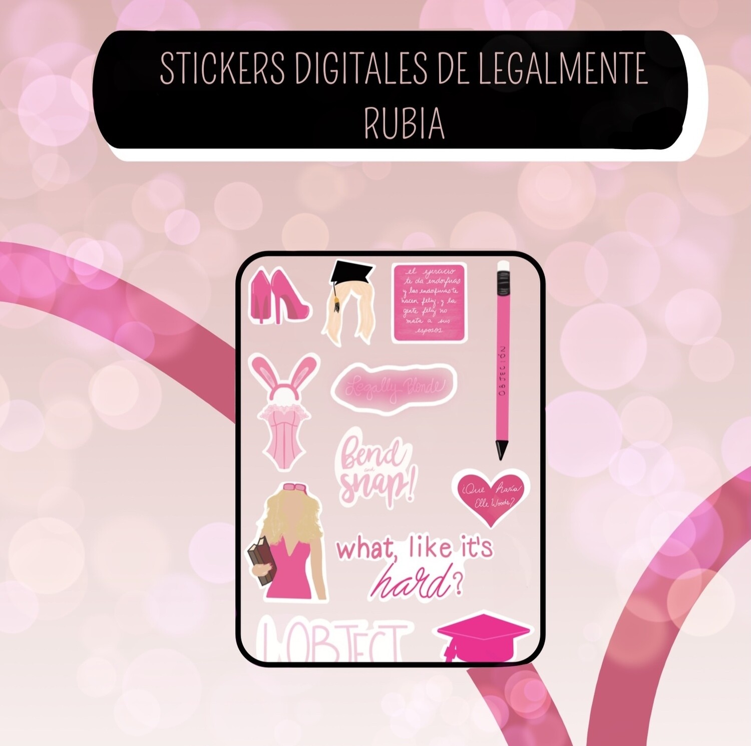 Stickers Digitales e Imprimibles- Legalmente Rubia
