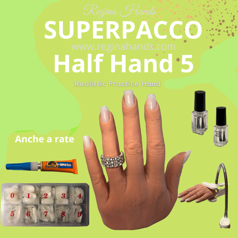 Silicone Practice Hand - Half hand 5 Fingers