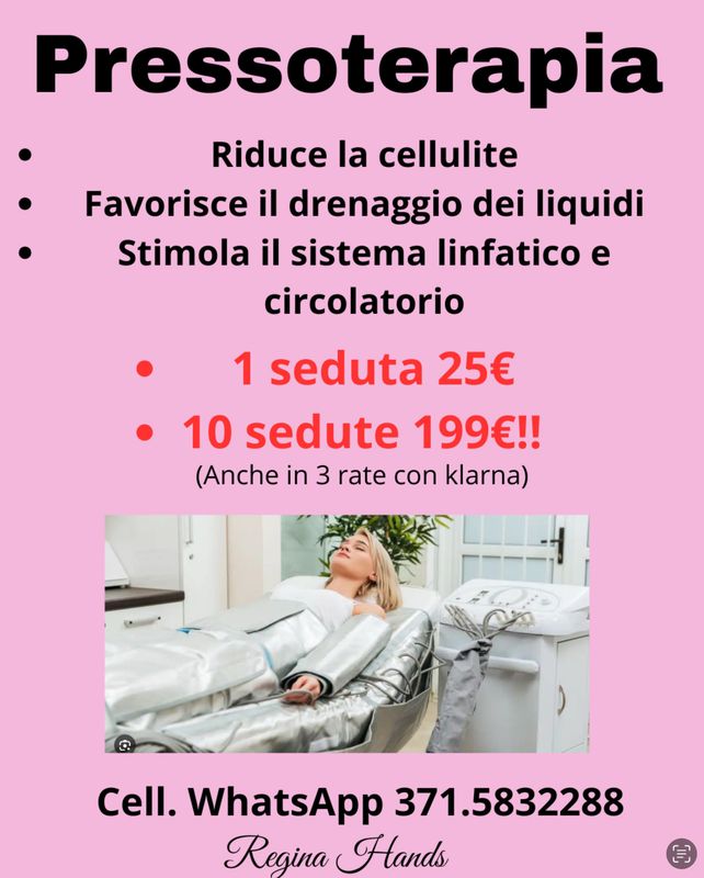 Pressoterapia 10 Sedute