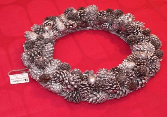Wreath 30cm silver