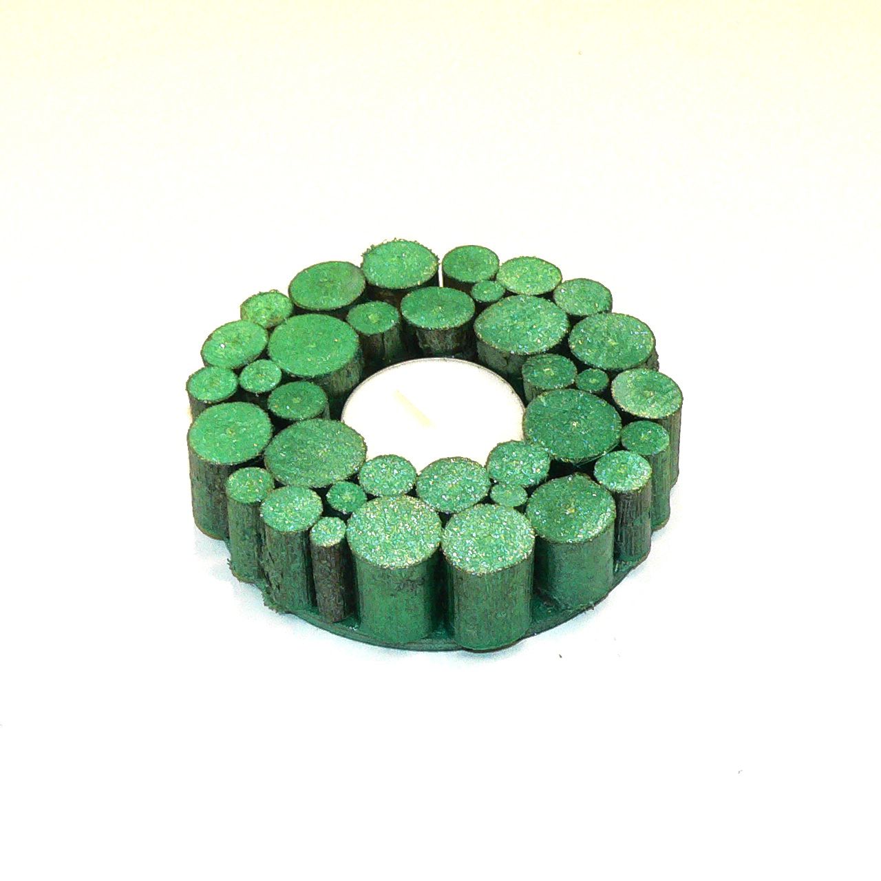 Decor - Latvian flag colored candlestick