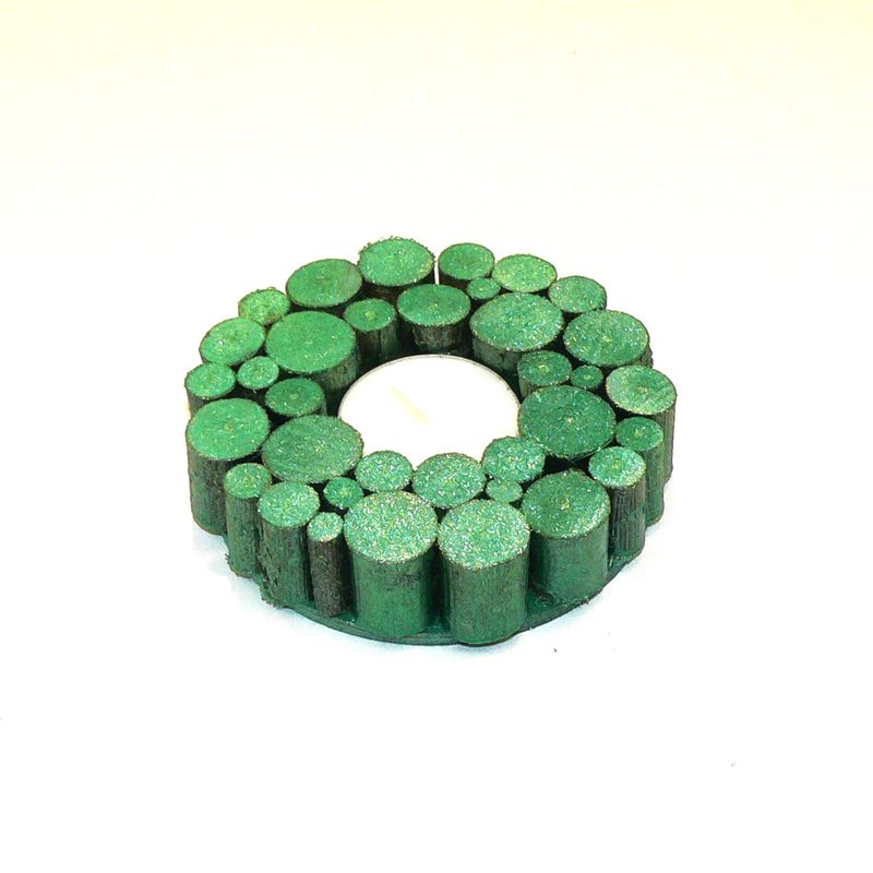 Decor - Latvian flag colored candlestick