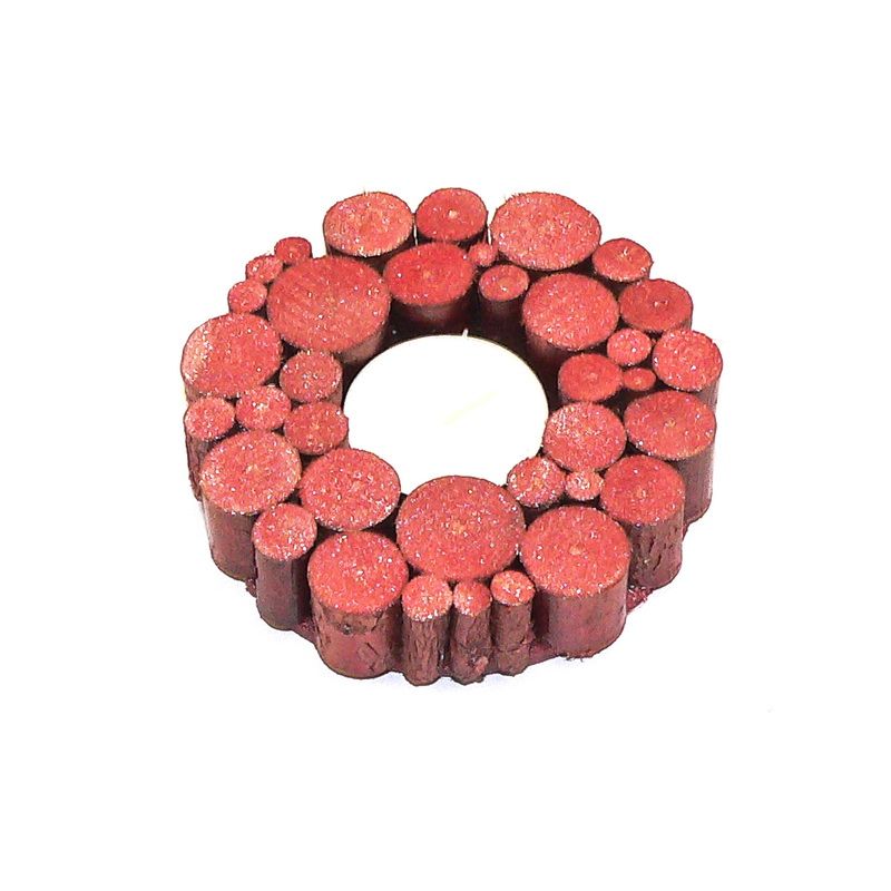 Decor - Latvian flag colored candlestick