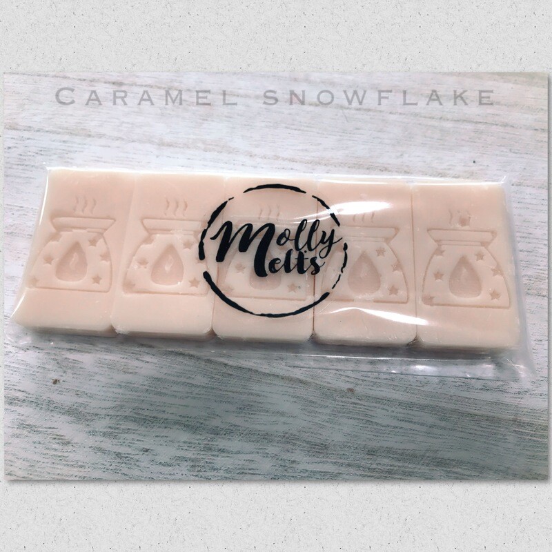 5 Caramel Snowflake wax burner melts