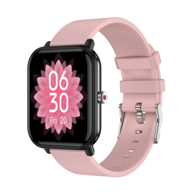 Smartwatch iQuality® Q9-Pro Roz Sakura, Notificari, Termometru, Apeluri, Tensiune Arteriala, Oxigen, Ritm cardiac