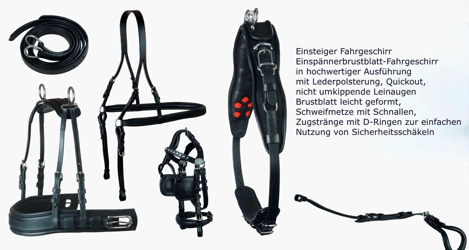 Einspänner Fahrgeschirr Leder