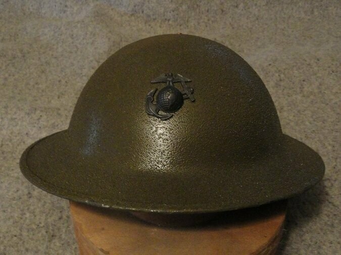 Post WWI Marine Corps. Helmet with Standing EGA