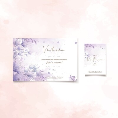 Tarjeta Floral Lilac