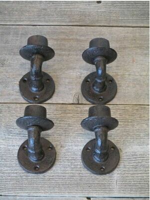 CAST IRON RUSTIC CANDLESTICK HOLDERS CAST IRON RUSTIC CANDLESTICK HOLDERS