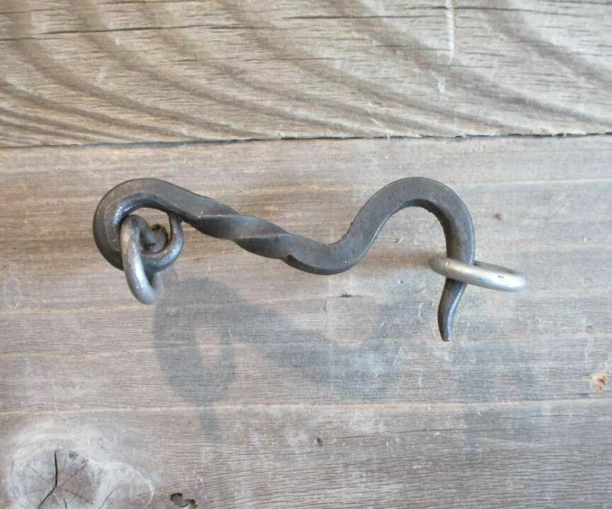 IRON HOOK AND EYE LATCH