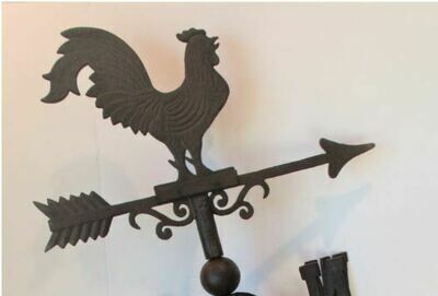 LARGE CAST IRON ROOSTER WEATHERVANE WEATHER VANE! LARGE CAST IRON ROOSTER WEATHERVANE WEATHER VANE!