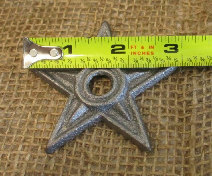 CAST IRON STAR WASHERS, 3" WIDE RAW CAST IRON