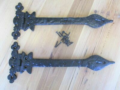 LARGE IRON ORNATE HINGE, 13 LARGE IRON ORNATE HINGE, 13