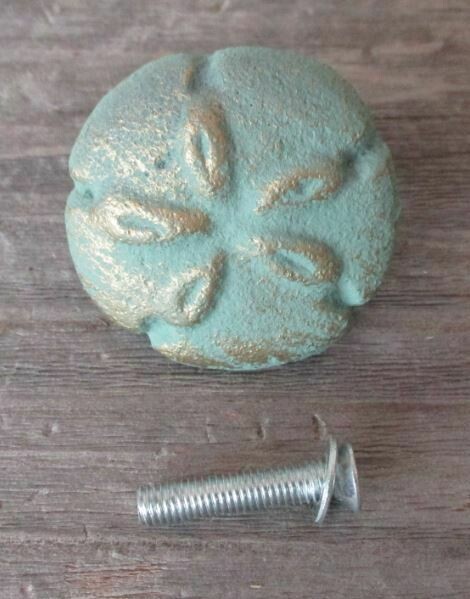 Cast Iron Shell / Sand Dollar Pulls With Attaching Screws