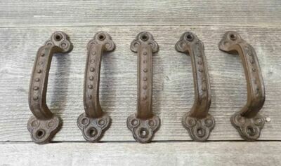 CAST IRON FANCY RUSTIC HANDLES 5 1/2 CAST IRON FANCY RUSTIC HANDLES 5 1/2