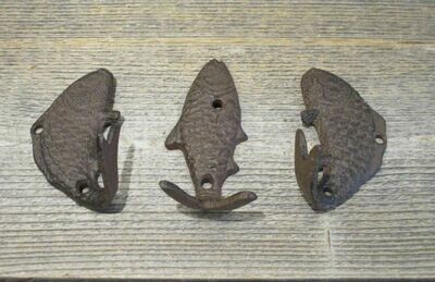 FISH COAT HOOKS (EACH SALE INCLUDES 3 HOOKS) FISH COAT HOOKS (EACH SALE INCLUDES 3 HOOKS)