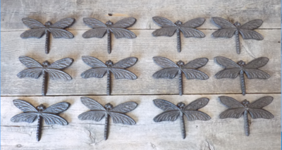 CAST IRON DRAGONFLY WALL DECOR WITH HANGING RING CAST IRON DRAGONFLY WALL DECOR WITH HANGING RING