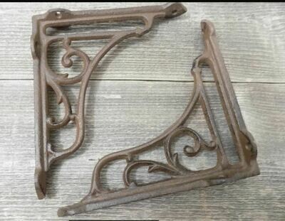 CAST IRON VINE BRACKETS 5 7/8 CAST IRON VINE BRACKETS 5 7/8