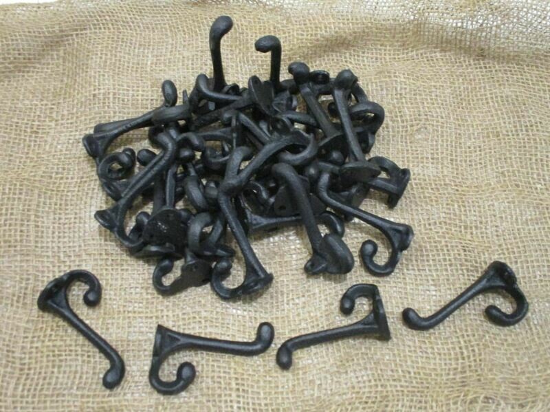 Cast Iron Black Hook 3 1/4" Long