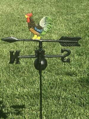 ROOSTER ROOSTER WEATHERVANE COLORFUL (GROUND MOUNT / STACK)