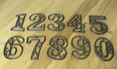 CAST IRON NUMBERS SETS 0-9 CAST IRON NUMBERS SETS 0-9
