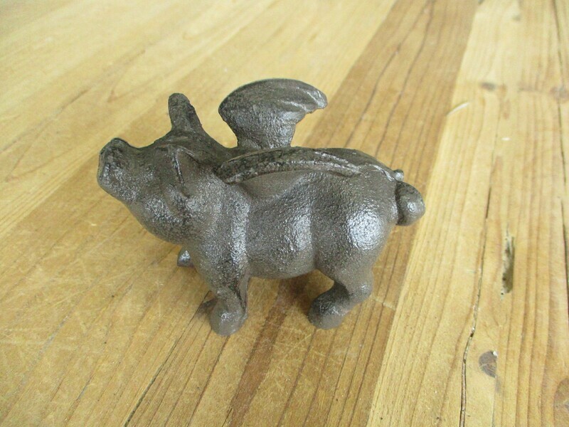 Flying Pig Cast Iron Decor: More Than Just a Paper Weight Flying Pig Cast Iron Decor: More Than Just a Paper Weight