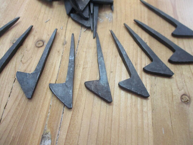 Flat Hand Forged Hooks/Nails, 3" Nail