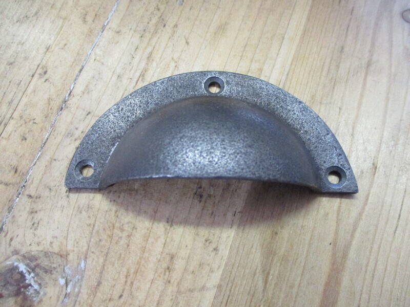 IRON CUP DRAWER PULLS , 3 3/4" WIDE