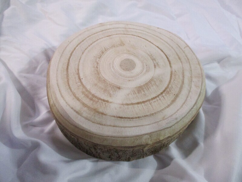 LIVE EDGE CARVED WOOD BOWL, 10 " WIDE