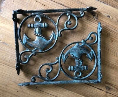 CAST IRON BOAT ANCHOR SHELF BRACKETS CAST IRON BOAT ANCHOR SHELF BRACKETS