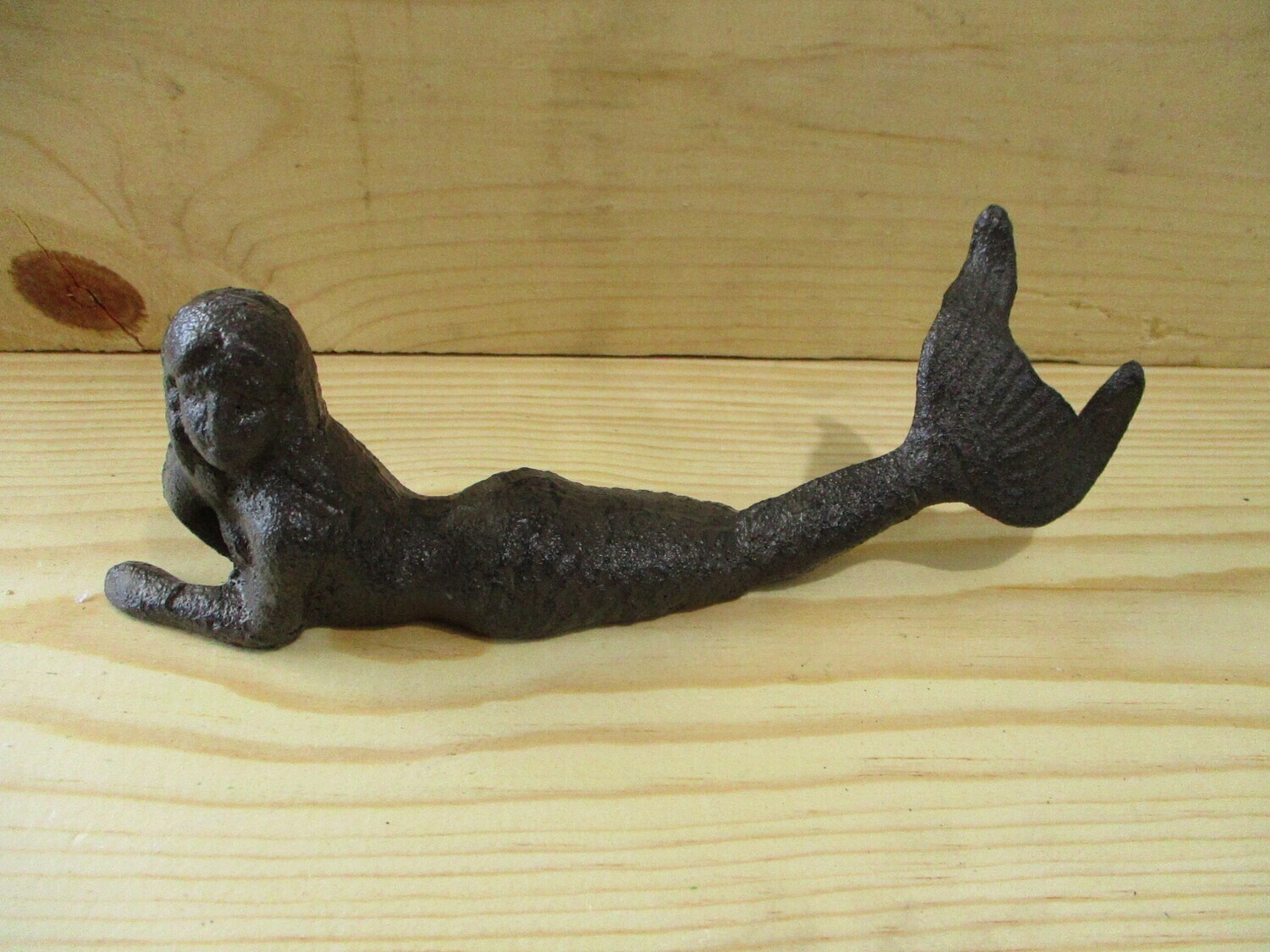 Rustic Cast Iron Mermaid Figure / Paperweight