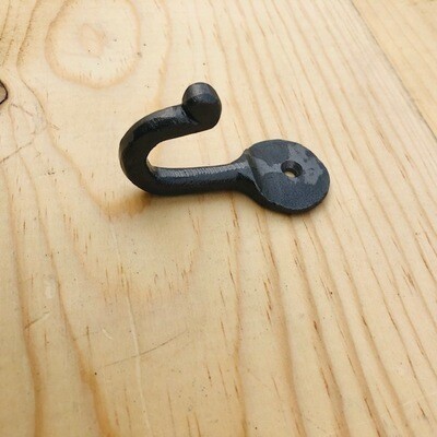 SMALL GLAZED IRON HOOK, 2 1/2