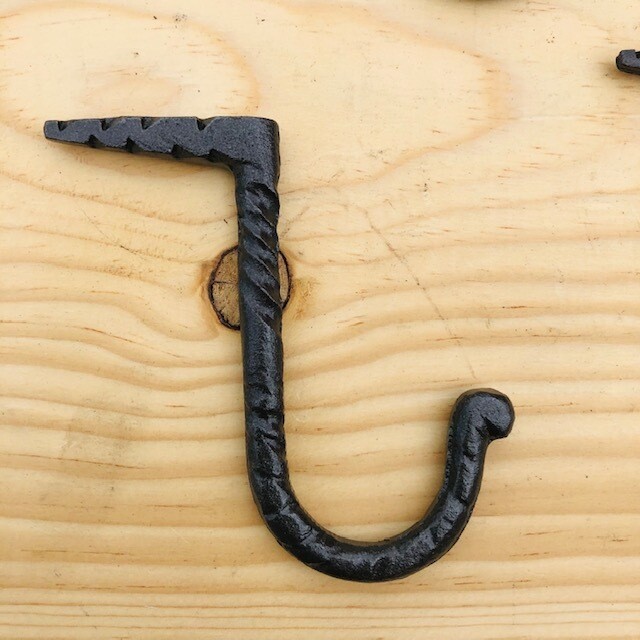 HAND FORGED NAIL IN HOOK,  3.5