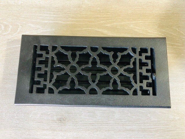 4" X 10" VENT REGISTER COVER / OVERALL 11 1/2" X 5 1/2 /  FLOWER DESIGN