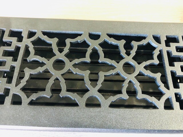 4" X 10" VENT REGISTER COVER / OVERALL 11 1/2" X 5 1/2 / FLOWER DESIGN