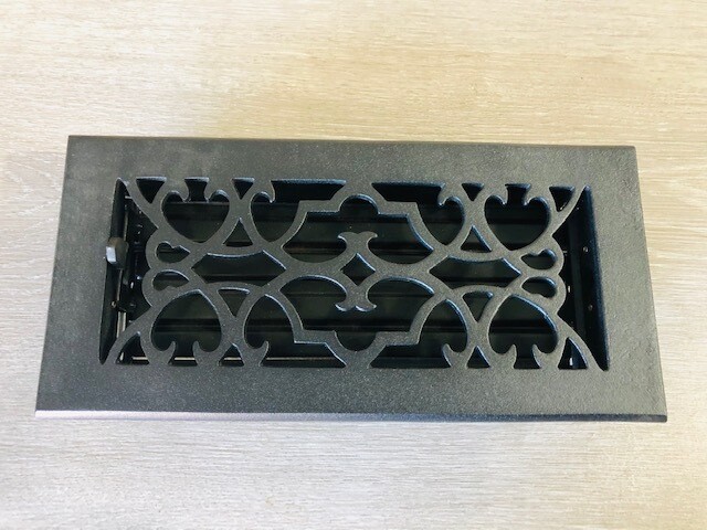 4 4" X 10" VENT REGISTER COVER / OVERALL 11 1/2 X 5 1/2" / VICTORIAN DESIGN