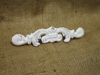 CAST IRON DISTRESSED WHITE CABINET PULLS