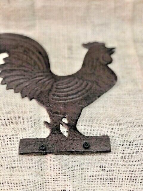 LARGE CAST IRON ROOSTER WEATHERVANE TOP / FIGURE