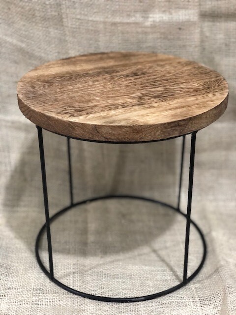 RUSTIC WOOD PLANT STAND / STOOL