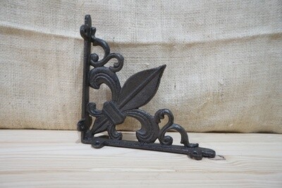 CAST IRON FLEUR DE LIS BRACKETS 7 1/4 CAST IRON FLEUR DE LIS BRACKETS 7 1/4