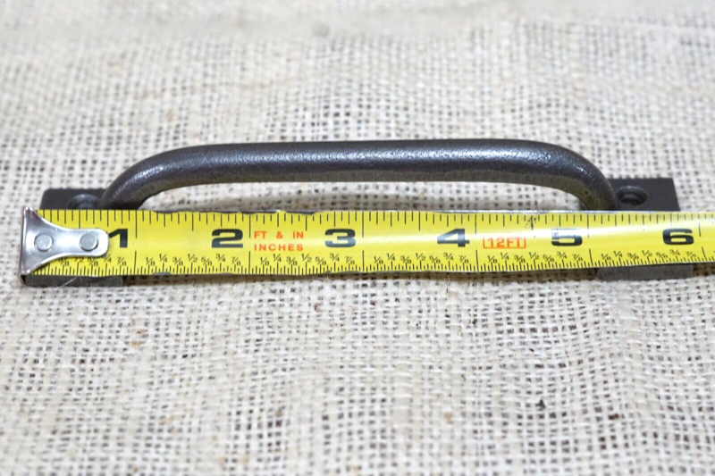CAST IRON HANDLE/ PULL,  6" LONG, NATURAL IRON COLOR
