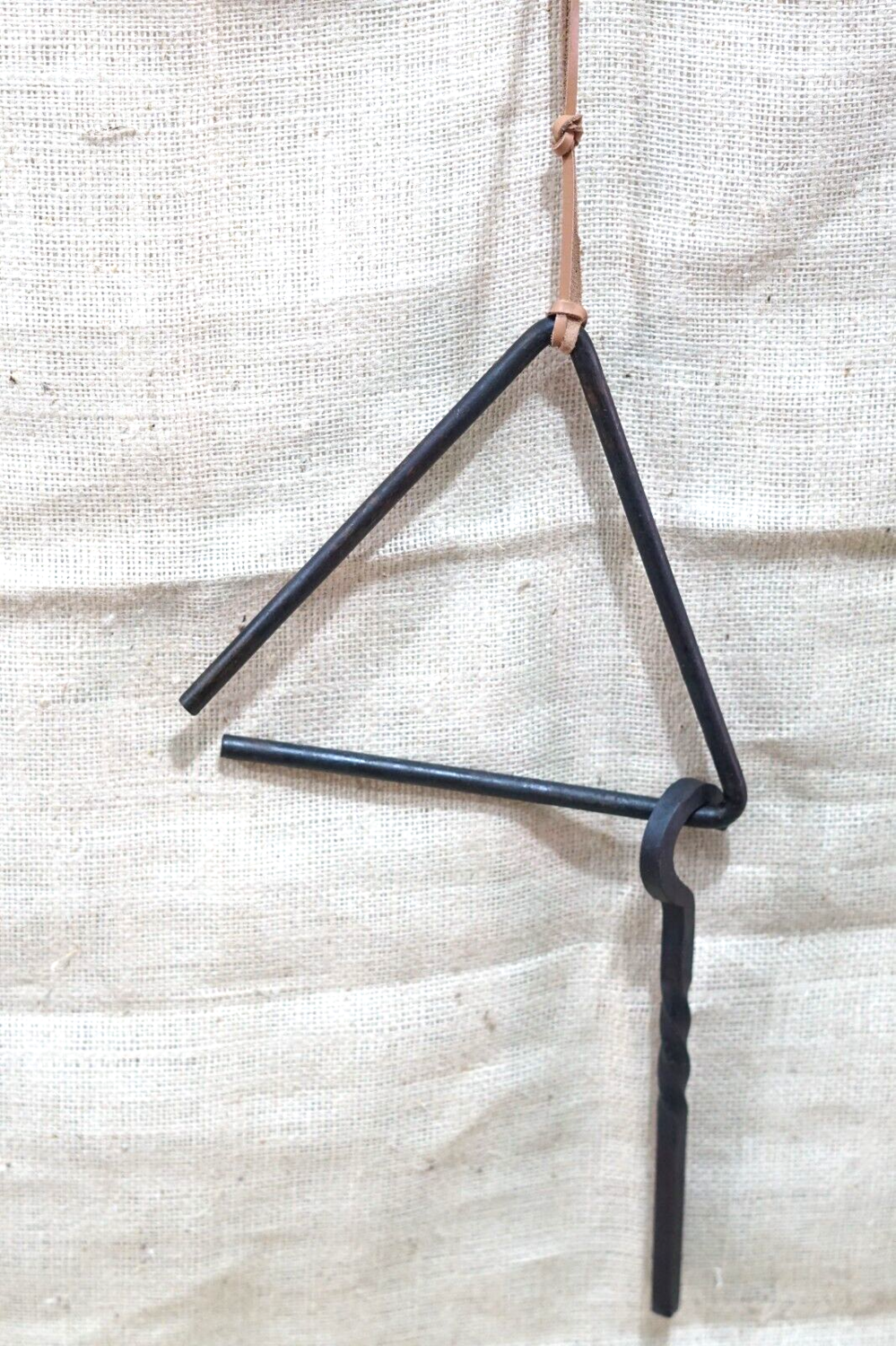 HAND FORGED TRIANGLE DINNER BELL
