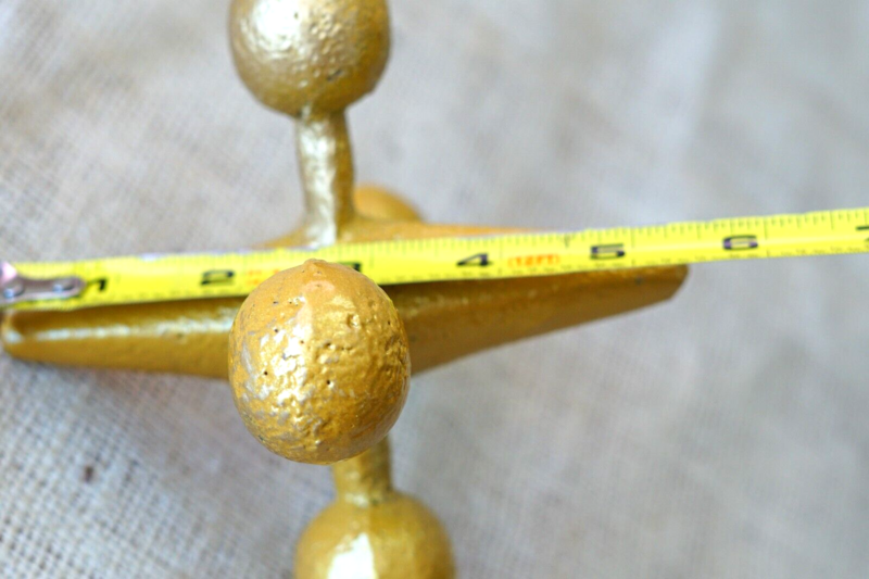 CAST IRON JAX JACKS 5 1/2" x 5 1/2" GOLD COLOR