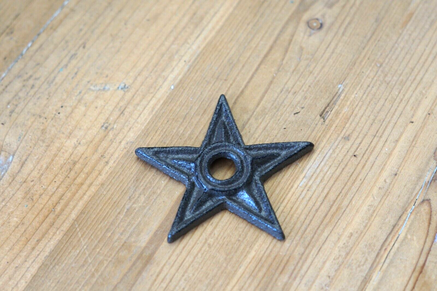 CAST IRON STAR WASHERS, 3" WIDE RUSTIC CAST IRON