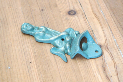 CAST IRON WALL MOUNTED MERMAID BOTTLE OPENER