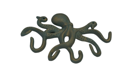 Large Cast Iron Octopus Wall Hook