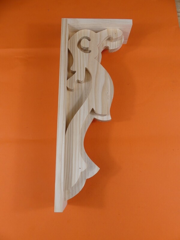 WOOD VICTORIAN CORBELS,  17" X 6 3/4" X 3"