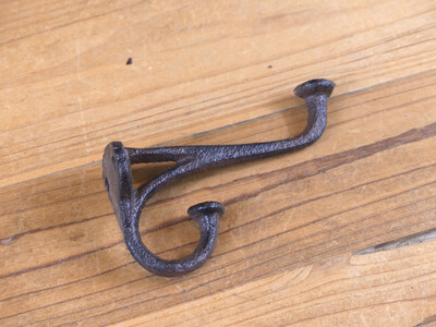 Rustic Cast Iron Flat End Hook, 4