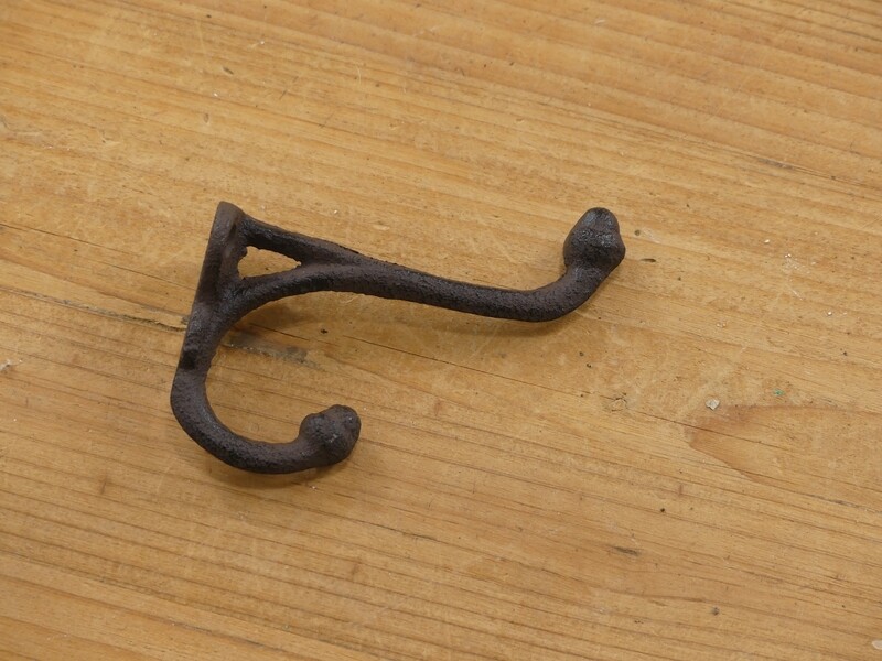 3" Long Rustic Cast Iron Thin Hooks